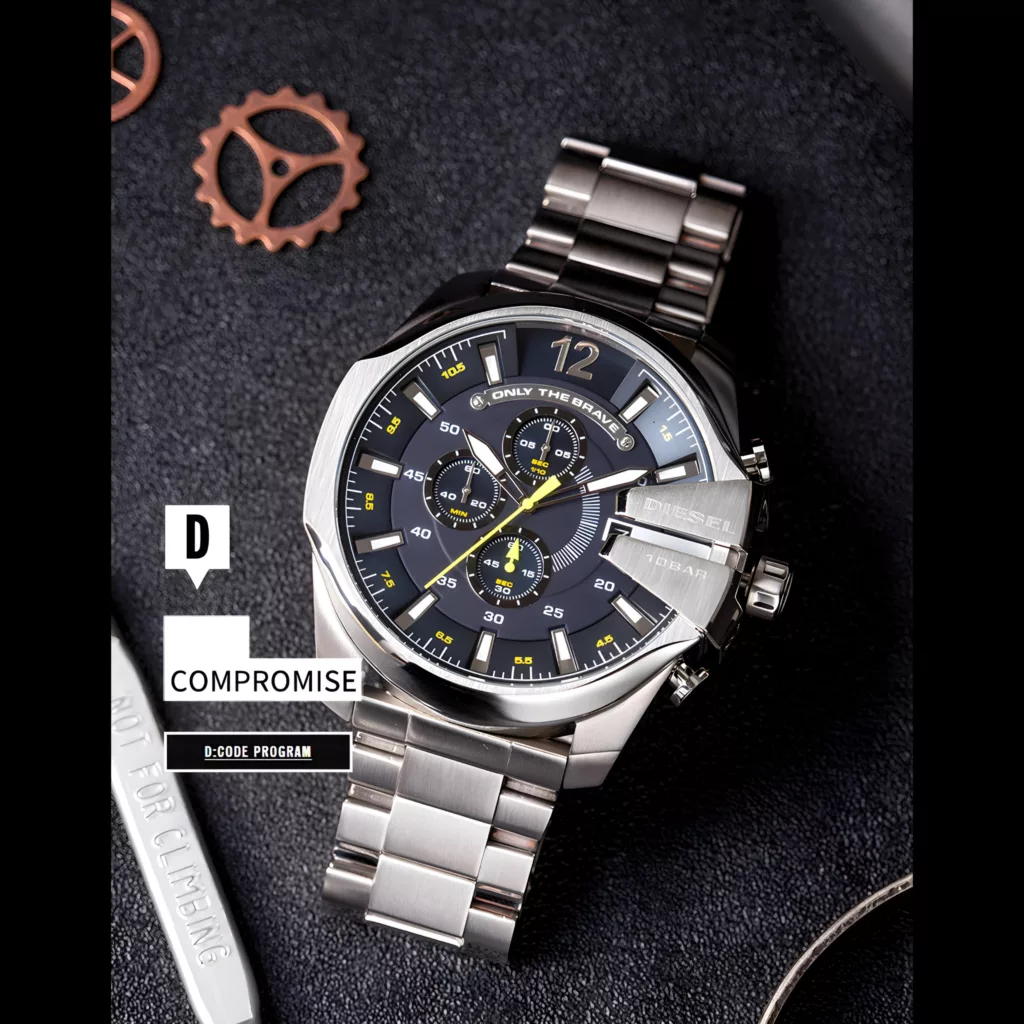 ساعت مچی عقربه‌ای مردانه  مدل مگاچِف سه موتوره کرنوگراف D-Y