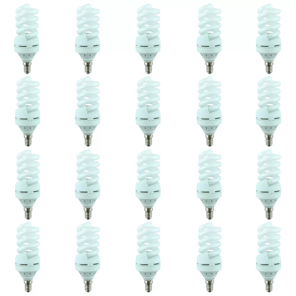 لامپ کم مصرف 13 وات فروزش مدل لوستری پایه E14 بسته 20 عددی