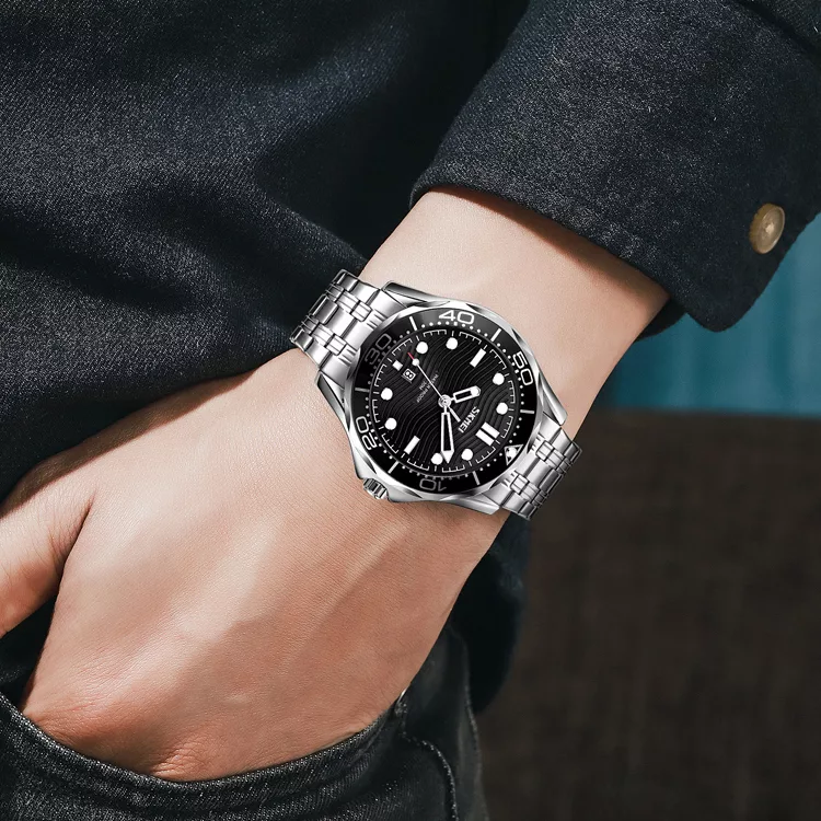 ساعت مچی عقربه‌ای مردانه اسکمی مدل 9276BK-SI