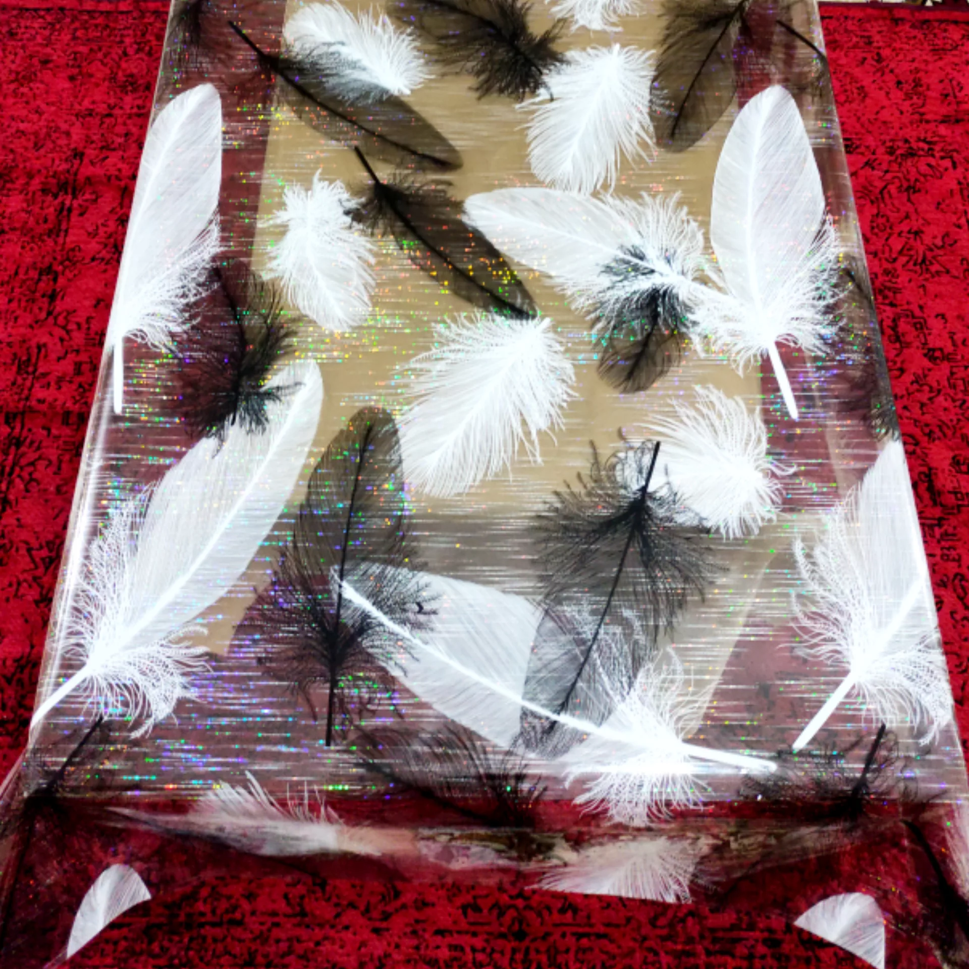 سفره 8 نفره مدل طلق رومیزی طرح پر کد 03