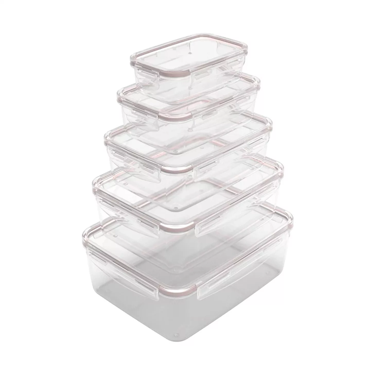 ظرف نگهدارنده ویرو پلاستیک مدل eazy lock مجموعه پنج عددی