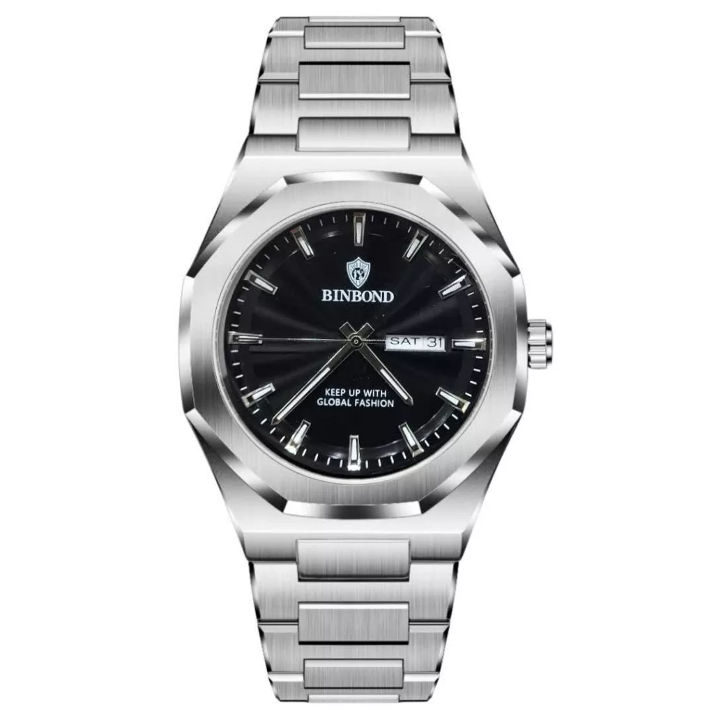 ساعت مچی عقربه‌ای کوارتز مردانه بین باند مدل کلاسیک کد 088