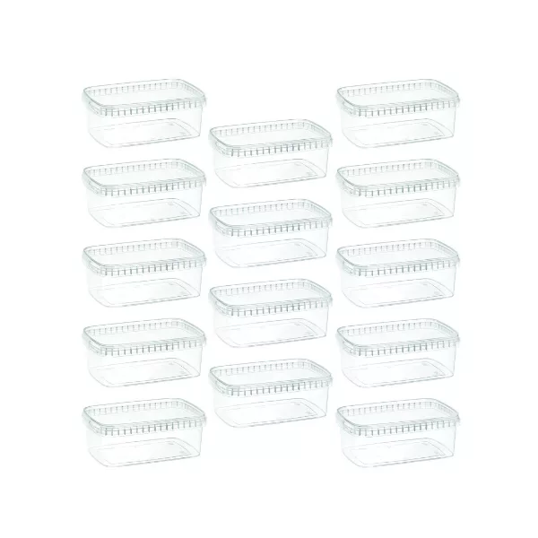ظرف نگهدارنده طب پلاستیک مدل 1000 C کد AT 2617 بسته 14 عددی
