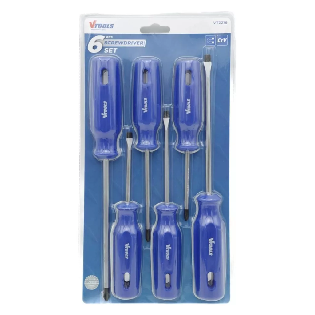 پیچ گوشتی وی تولز مدل VT2216 سایز 75 تا 150 میلی‌متر بسته 6 عددی