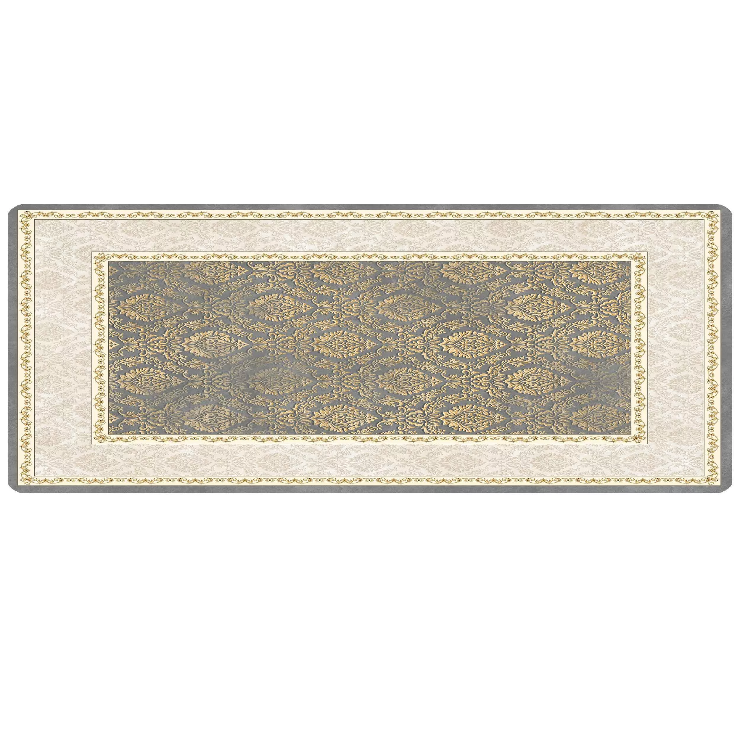 پادری مدل جلو سینکی طرح گل داماسک L46_265 سایز 46x109 سانتی متر