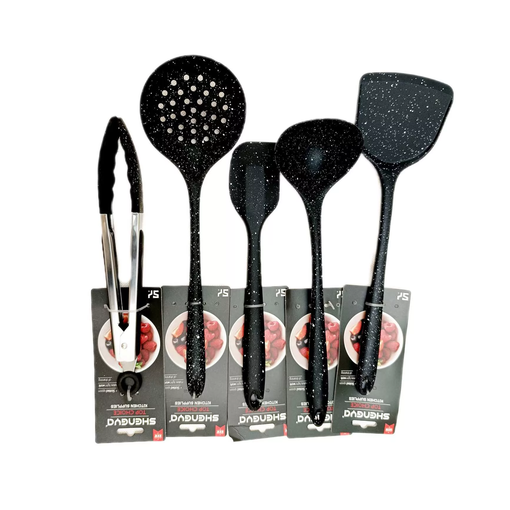 سرویس کفگیر و ملاقه 5 پارچه شنگیا مدل سیلیکونی کهکشانی سرویس کفگیر و ملاقه 5 پارچه شنگیا مدل سیلیکونی کهکشانی