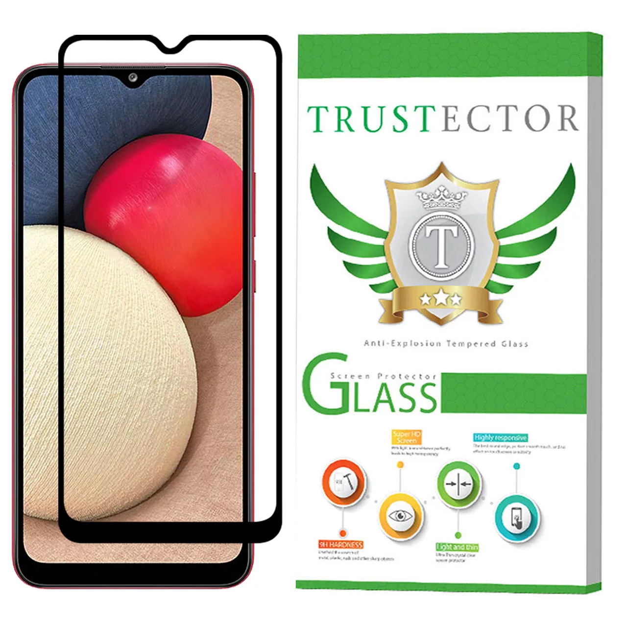 محافظ صفحه نمایش تراستکتور مدل GSS مناسب برای گوشی موبایل سامسونگ Galaxy A02s