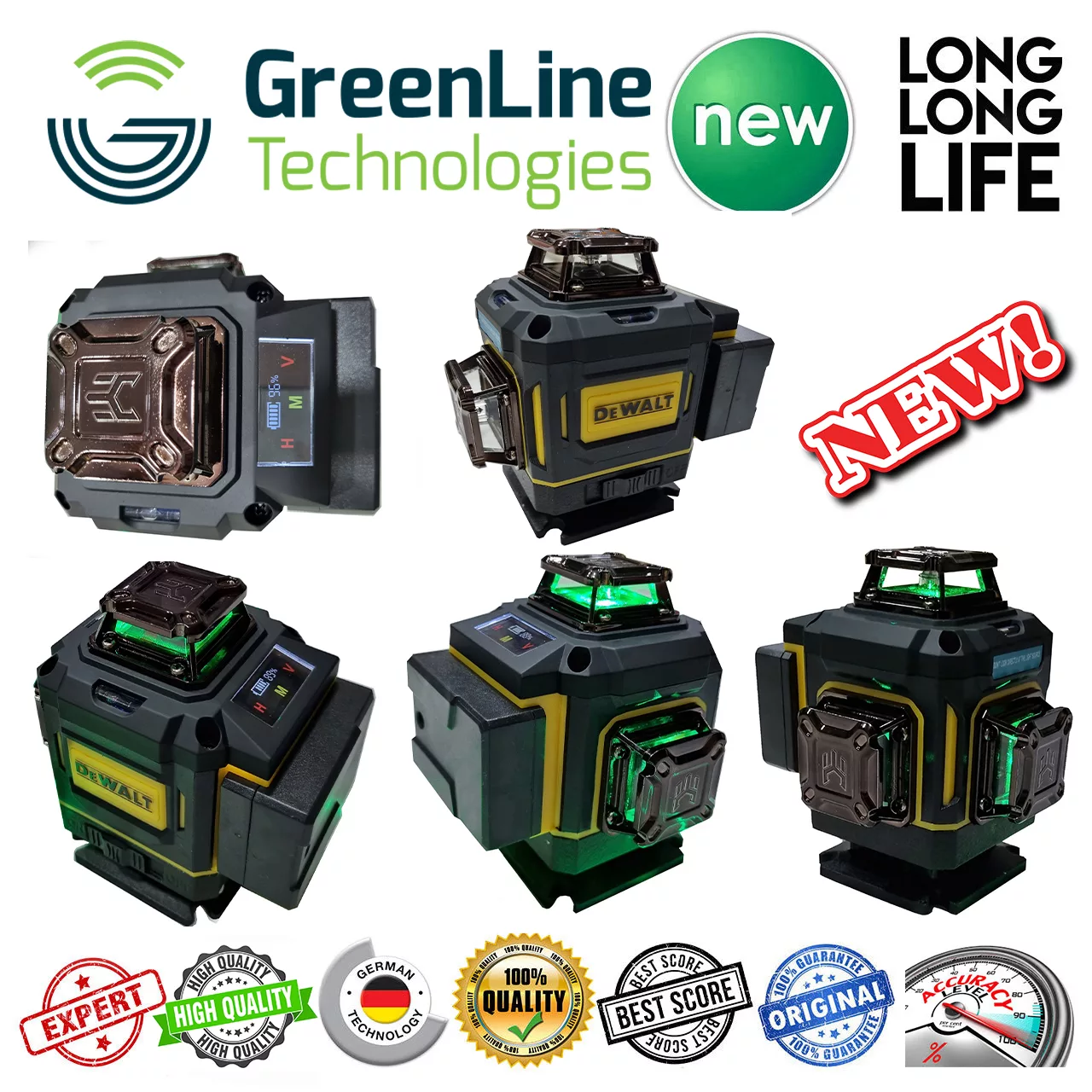 تراز لیزری مدل ترکیبی نور سبز کد 16Lines-BOX -360 سری فوق هوشمند