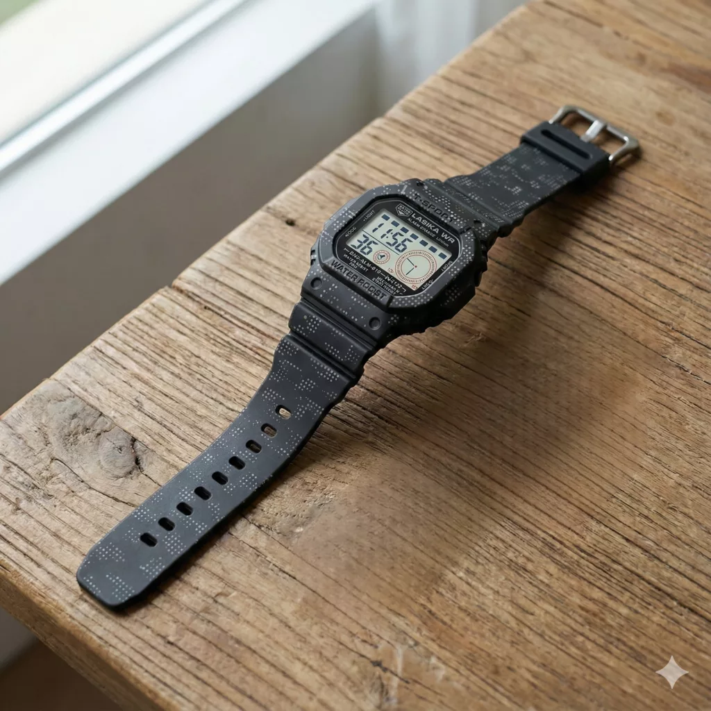 ساعت مچی دیجیتال لاسیکا مدل اسپرت تک زمانه کرنوگراف بند پیو کد L6