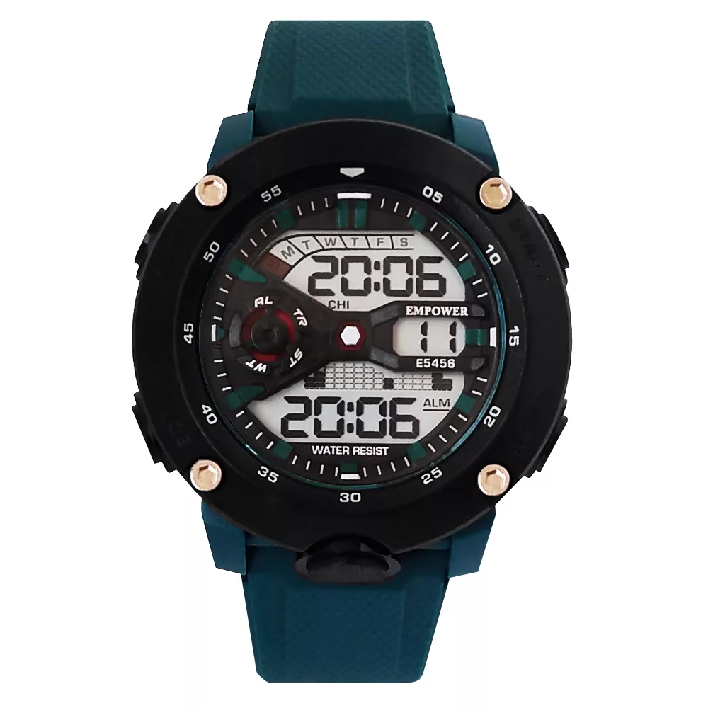 ساعت مچی دیجیتال مردانه امپاور مدل ورزشی اسپرت ضدآب SPORT چراغدار استخری کد 9801