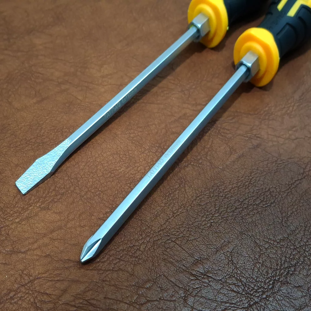 پیچ گوشتی ضربه خور دوسو و چهارسو تاتناد مدل TTR-2 مجموعه 2 عددی