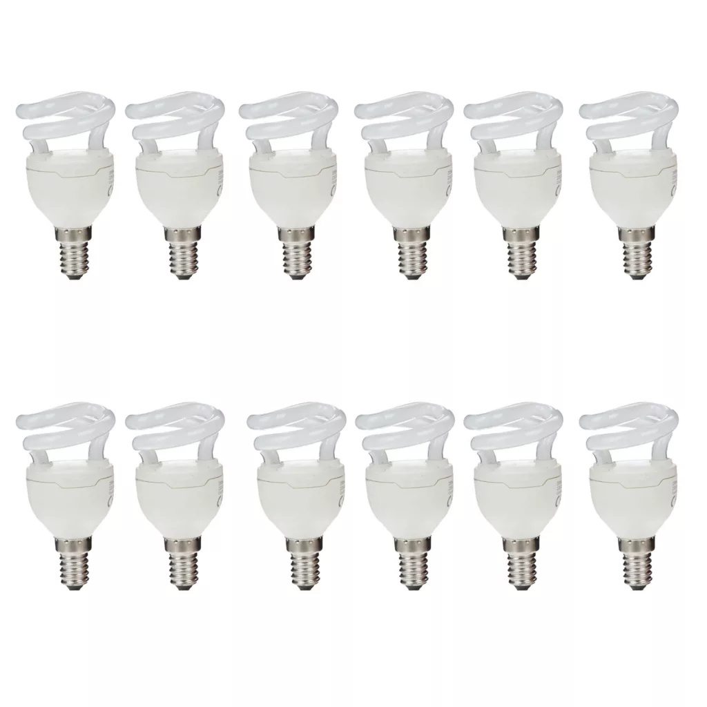لامپ کم مصرف 5 وات مدل پیچ پایه E14 بسته 12 عددی