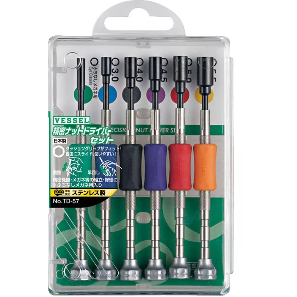 پیچ گوشتی ساعتی وسل مدل TD-57 بسته 6 عددی