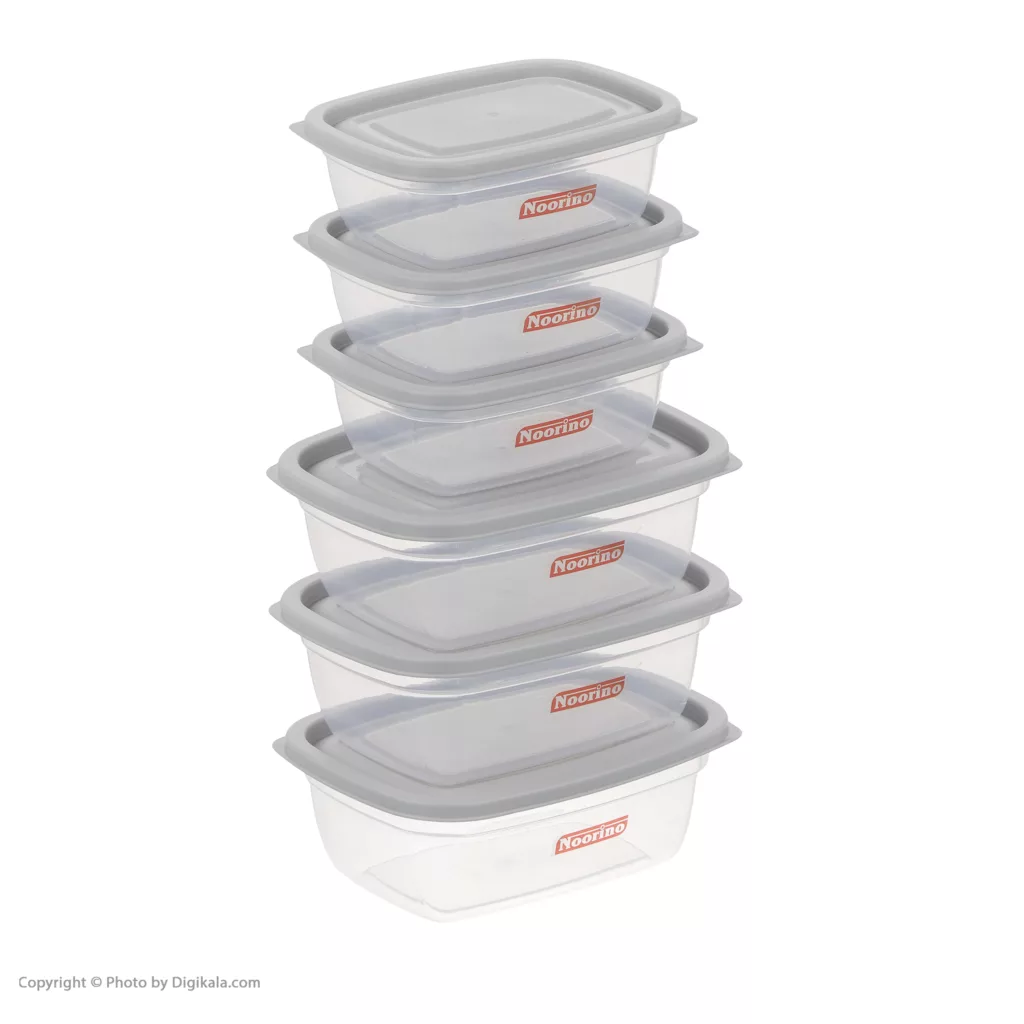 ظرف نگهدارنده نورینو مدل سامان مجموعه 6 عددی