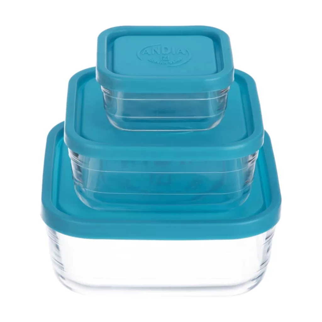 ظرف نگهدارنده مربعی آندیا مجموعه 3 عددی