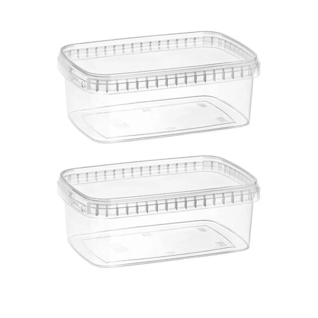 ظرف نگهدارنده طب پلاستیک مدل 1200C بسته 2 عددی