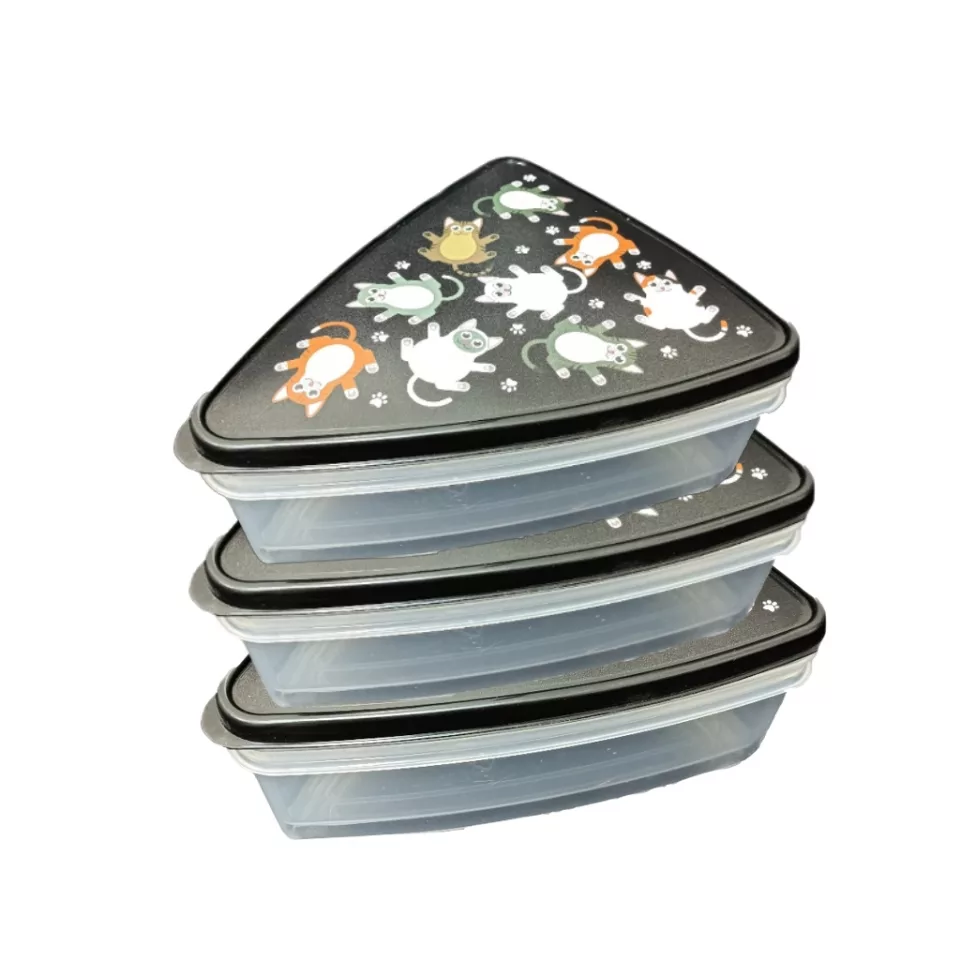 ظرف نگهدارنده مدل گربه های بازیگوش مجموعه 3 عددی