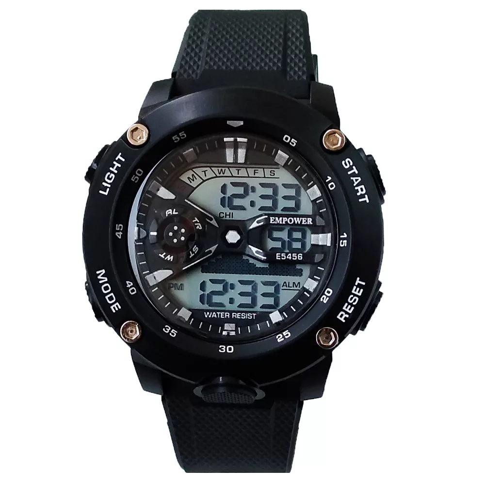 ساعت مچی دیجیتال مردانه امپاور مدل اسپرت ضدآب چراغدار استخری کد 4980