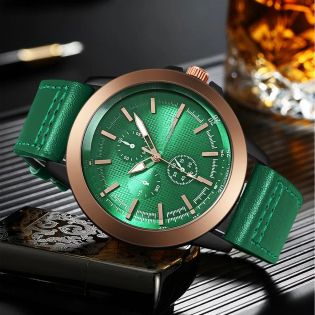 ساعت مچی عقربه‌ای مردانه کوارتز مدل کلاسیک تک موتوره بند چرم کد 3