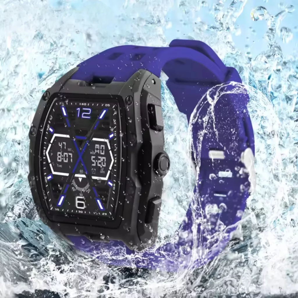 ساعت مچی دیجیتال مدل تک زمانه بند پیو کرنوگراف آب استخری کد ۱.۳