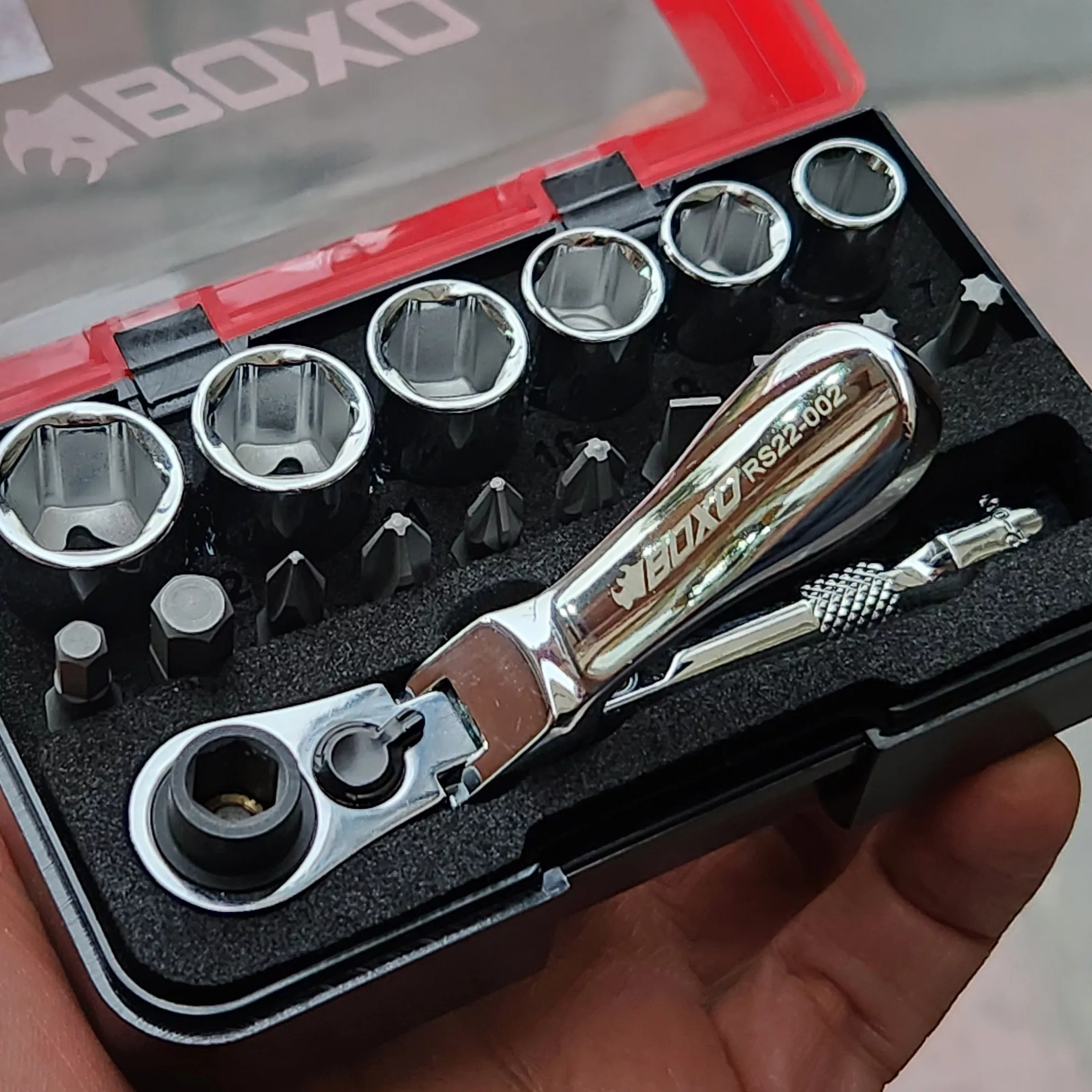 آچار بکس بوکسو مدل P502 مجموعه 18 عددی