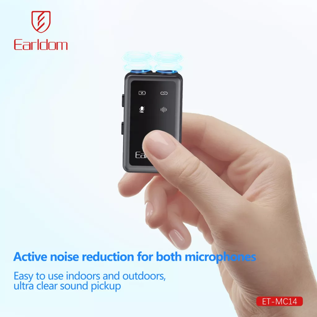 ست میکروفن بی سیم ارلدام مدل 3IN1 MC14 با درگاه اتصال پورت لایتینگ و USB Type C