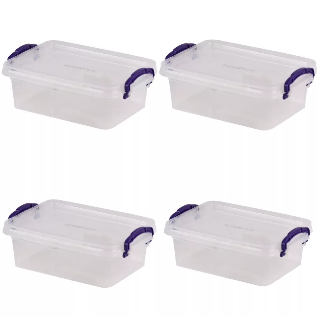 ظرف نگهدارنده رزگلد مدل فریزری قفلی كد 2000cc بسته 12 عددی