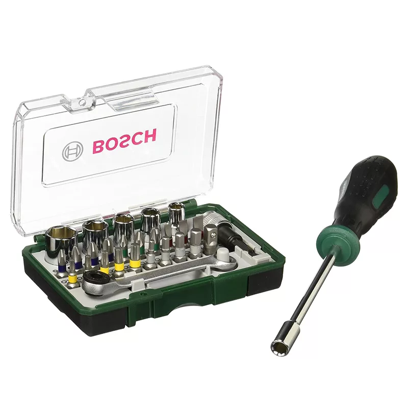 سری پیچ گوشتی شارژی بوش مدل فوق حرفه ای BO-Extra28 مجموعه 28 عددی