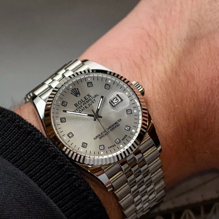 ساعت مچی عقربه‌ای مردانه مدل کلاسیک دیت جاست کد r-n