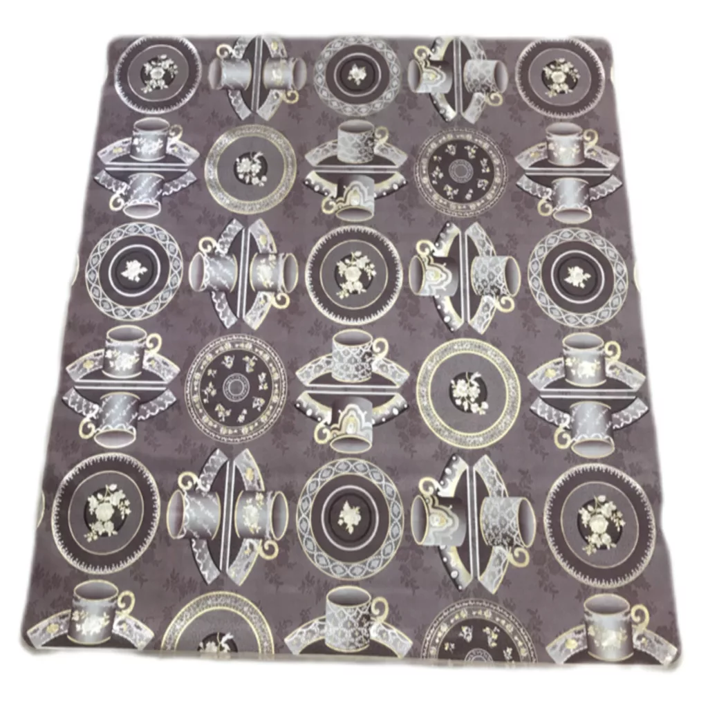 سفره 4 نفره مدل لوتوس طرح پشت نخی سایز 100×100 سانتی متر کد 05