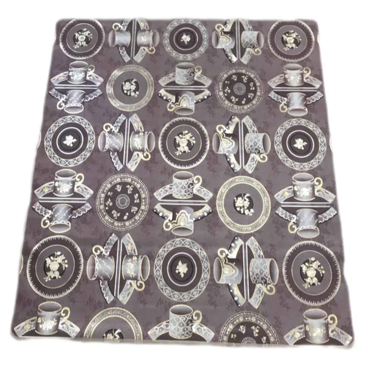 سفره 4 نفره مدل لوتوس طرح پشت نخی سایز 100×100 سانتی متر کد 05