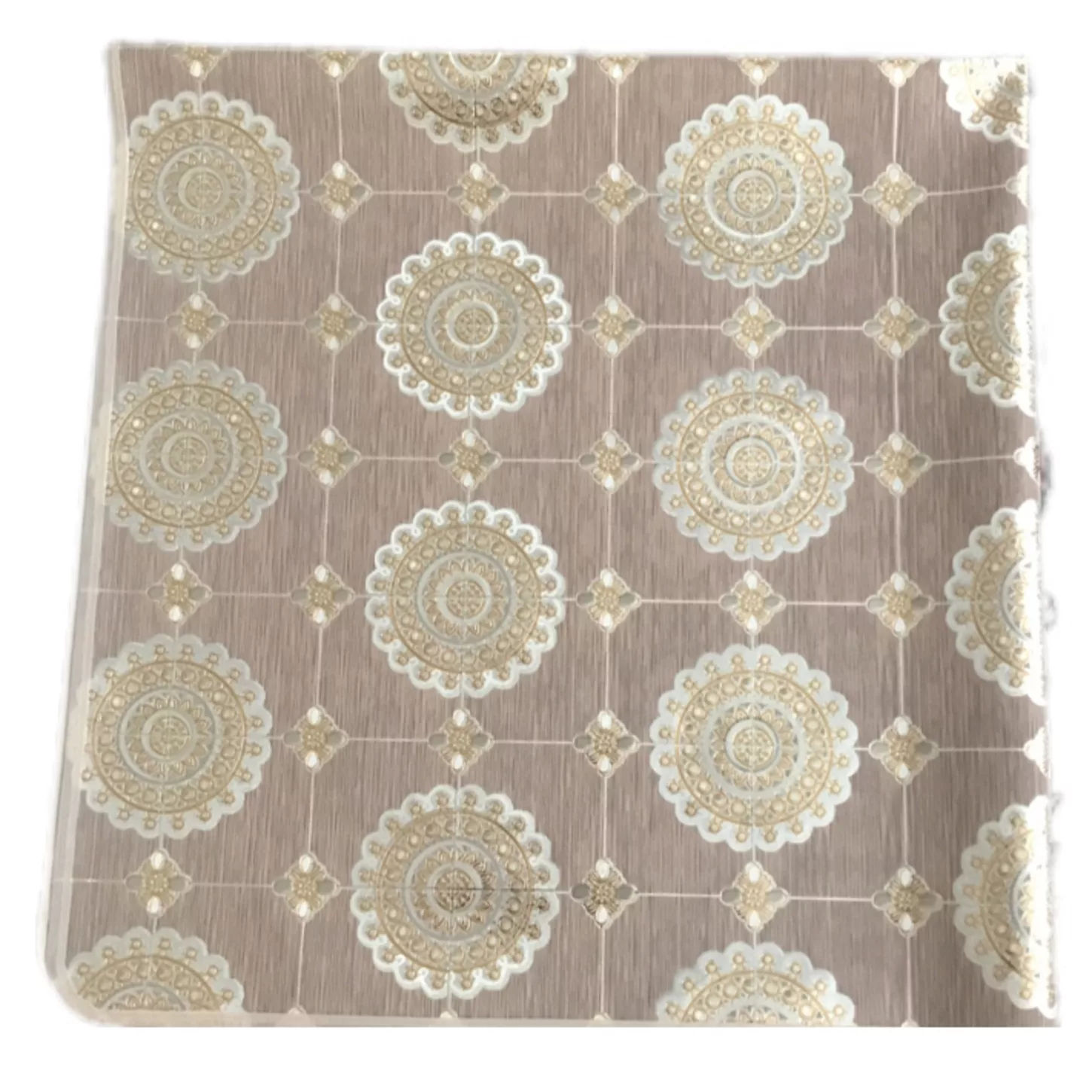 سفره 4 نفره مدل لوتوس طرح پشت نخی سایز 100×100 سانتی متر کد 04