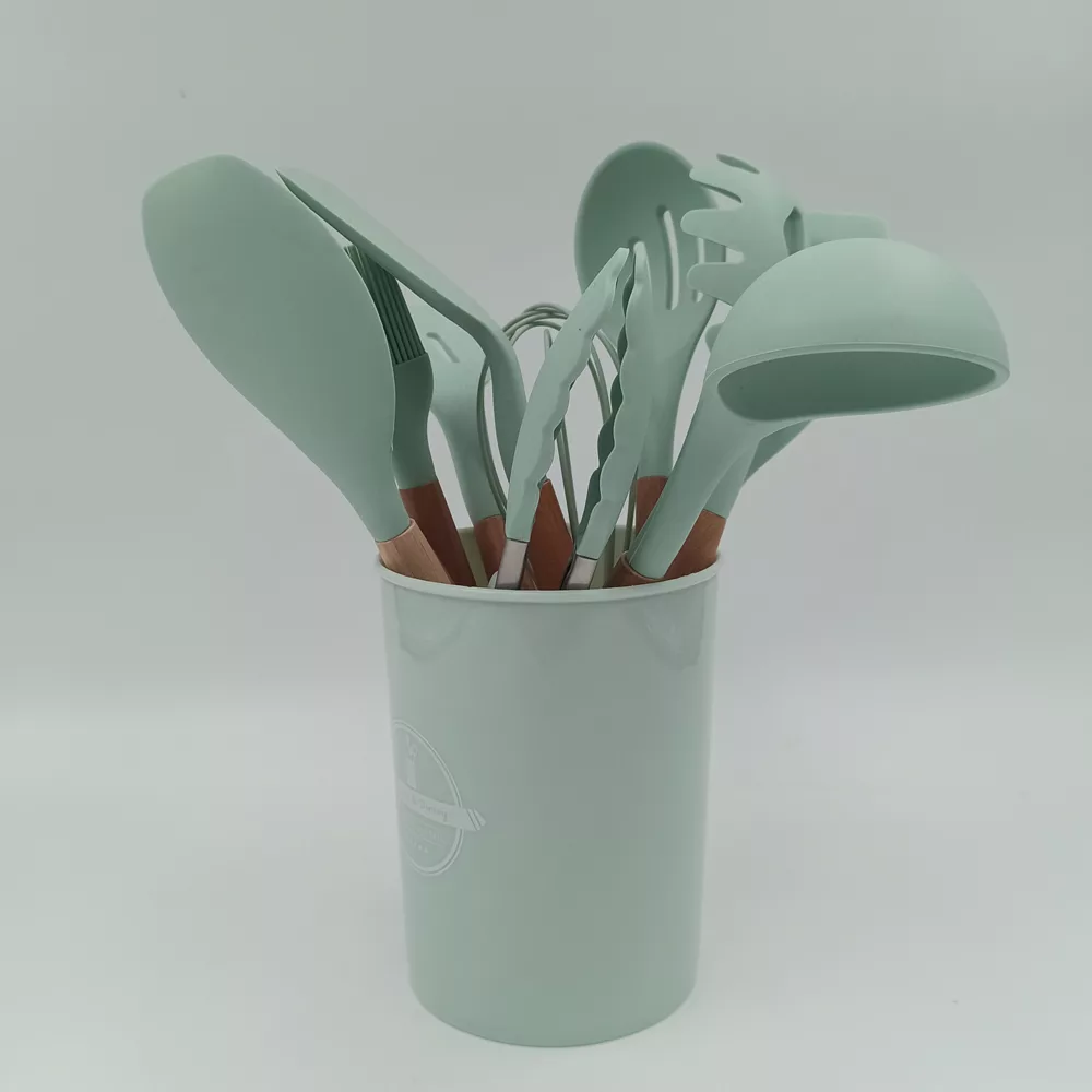 سرویس کفگیر و ملاقه 11 پارچه مدل سیلیکونی