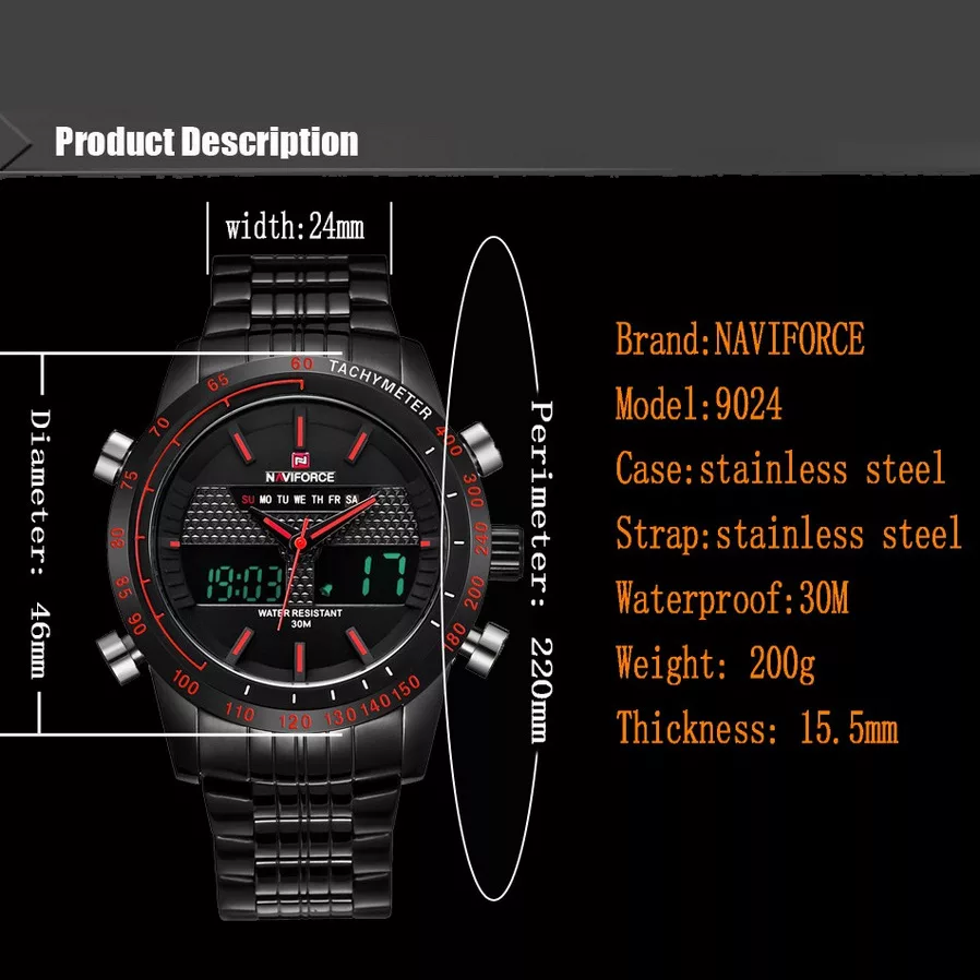 ساعت مچی دیجیتال مردانه نیوی فورس مدل NF9024M - ME-G