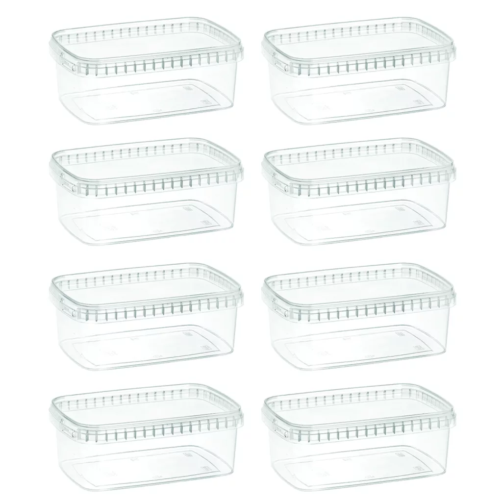 ظرف نگهدارنده طب پلاستیک مدل 1200C بسته 8 عددی