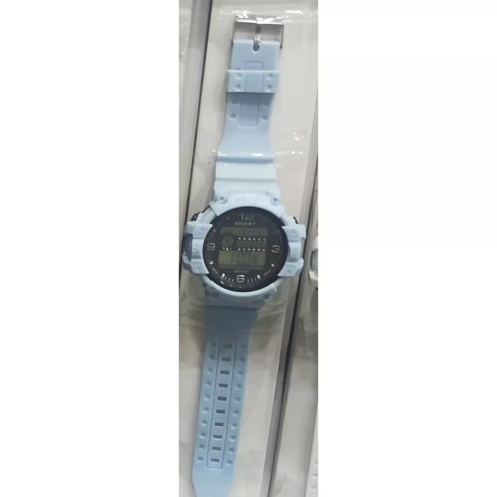 ساعت مچی دیجیتال مدل تک زمانه کرنومتر دار بند سیلیکونی کد 8