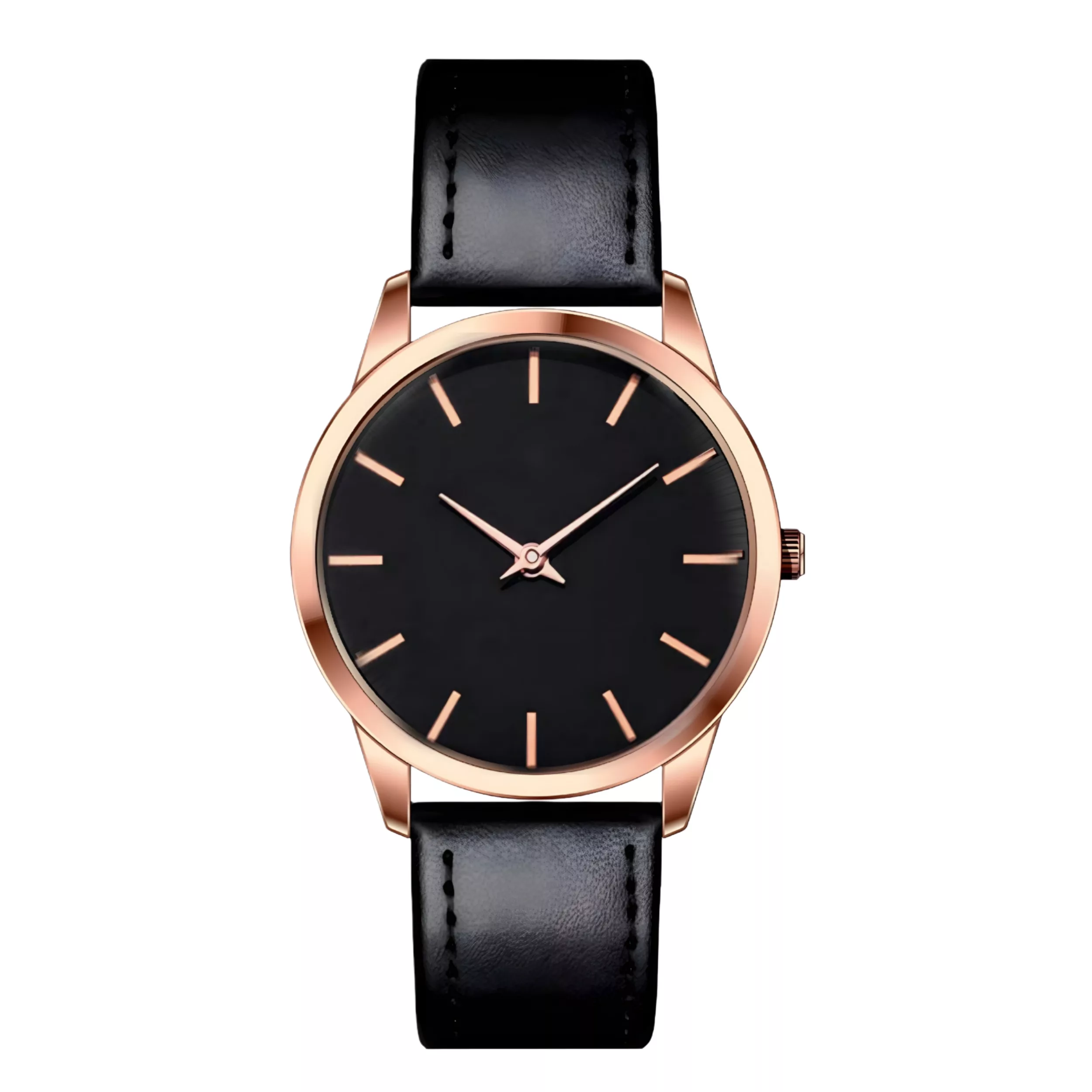 ساعت مچی عقربه‌ای کوارتز مردانه مدل کلاسیک بند چرم کد ۵