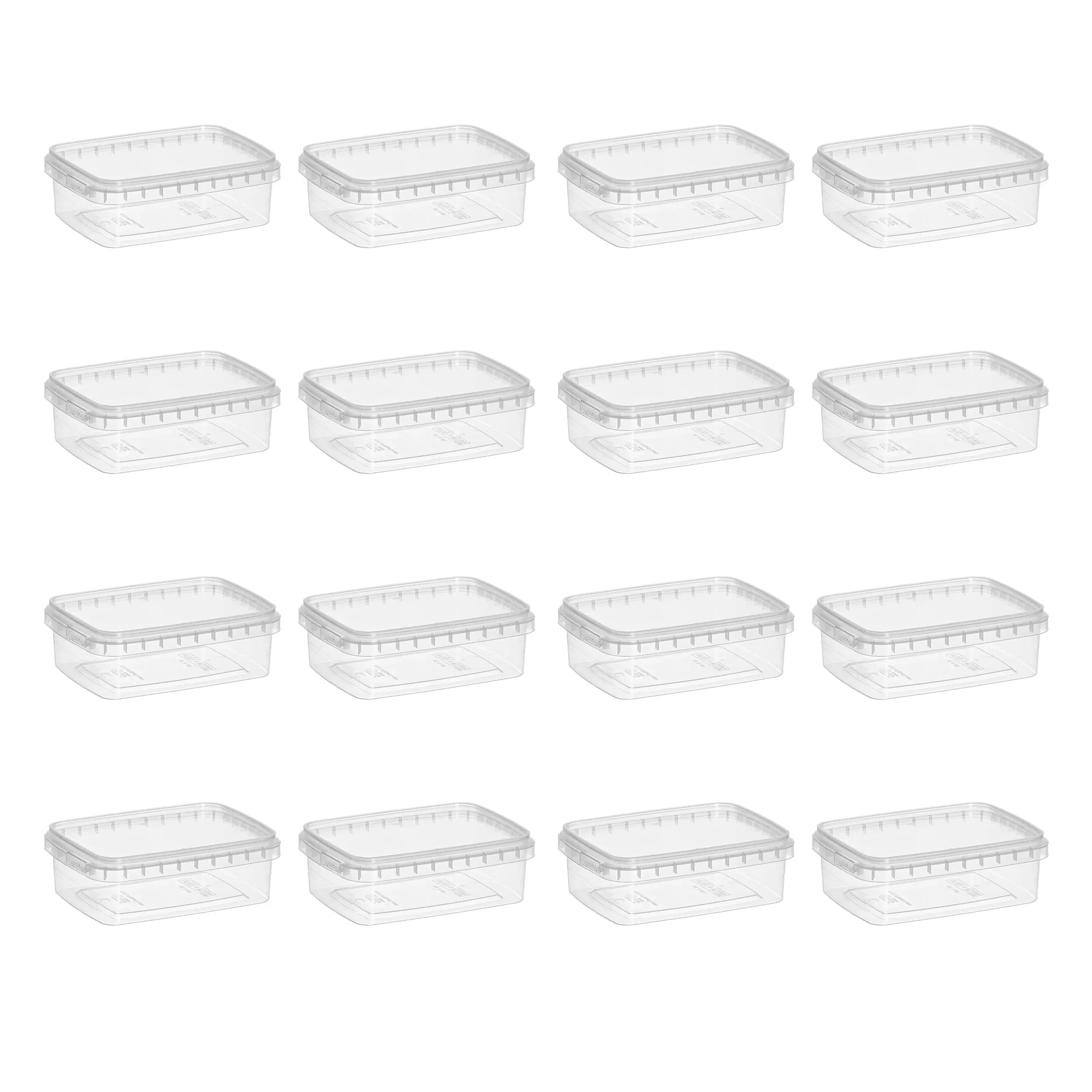 ظرف نگهدارنده طب پلاستیک مدل ماکروویوی کد 400cc  بسته 16 عددی