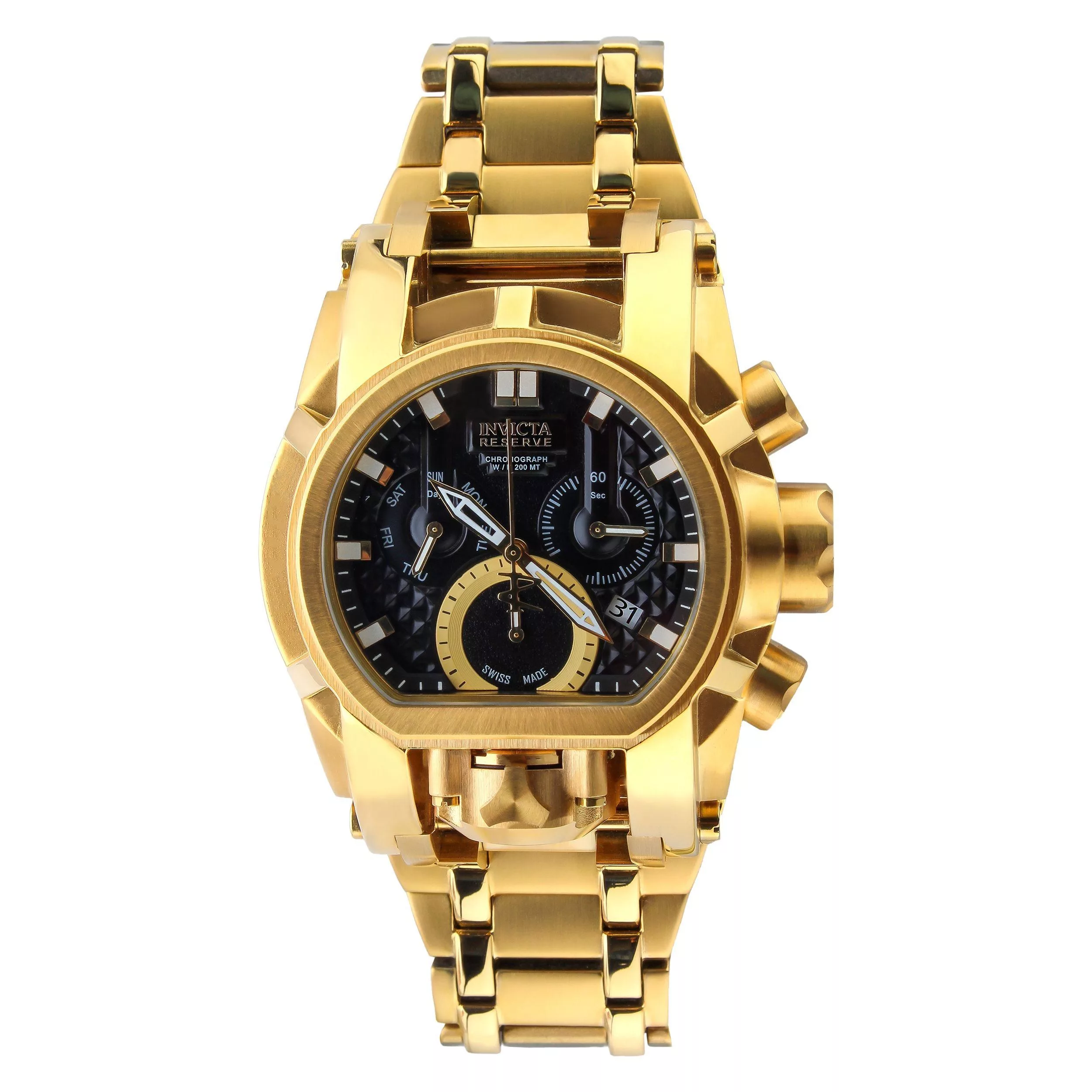 ساعت مچی عقربه‌ای مردانه اینویکتا مدل زئوس تایمردار تاریخ شمار