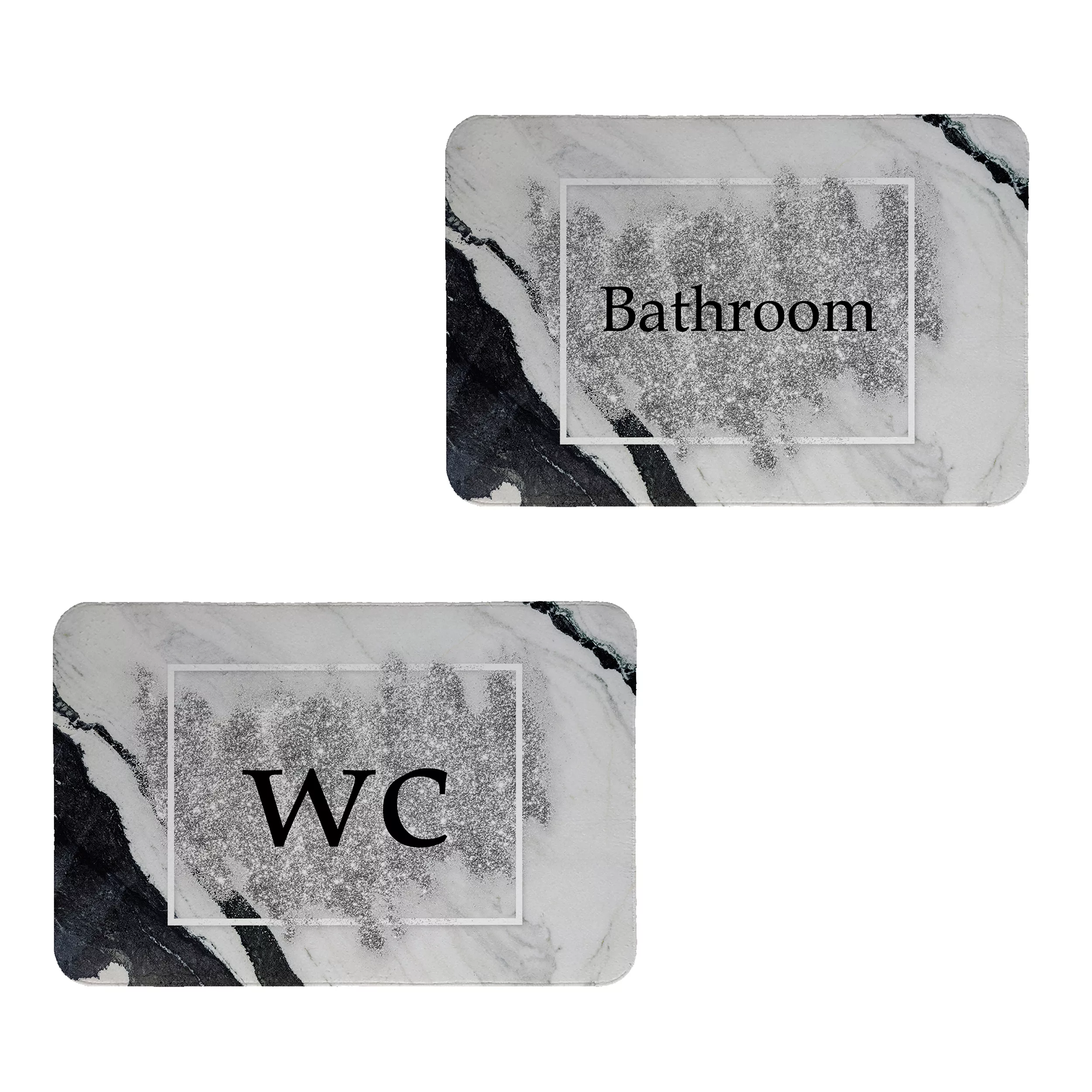 پادری طرح حمام و سرویس بهداشتی کد 8495B سایز 80x50 سانتی متر مجموعه دو عددی