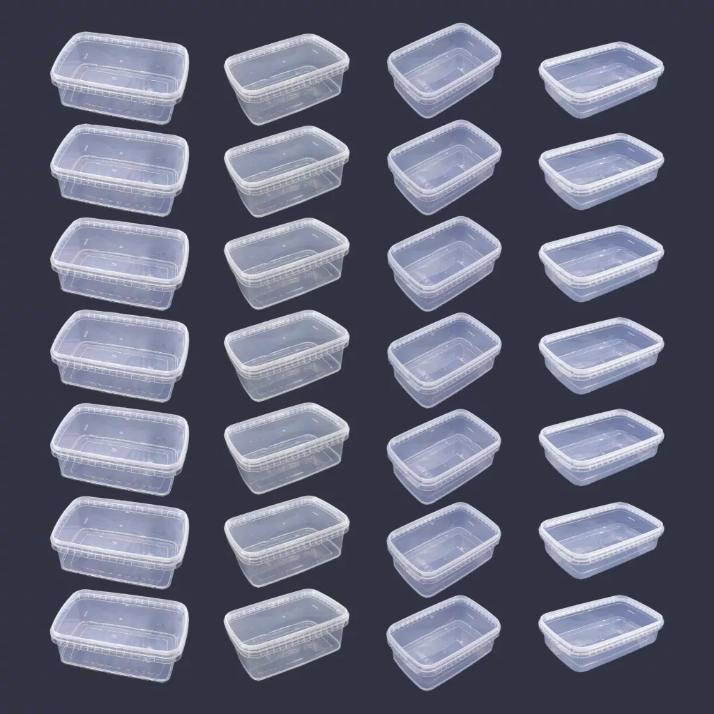 ظرف نگهدارنده پولاد پویش مدل فریزری کد 700-1000-1200-1500 بسته 28 عددی