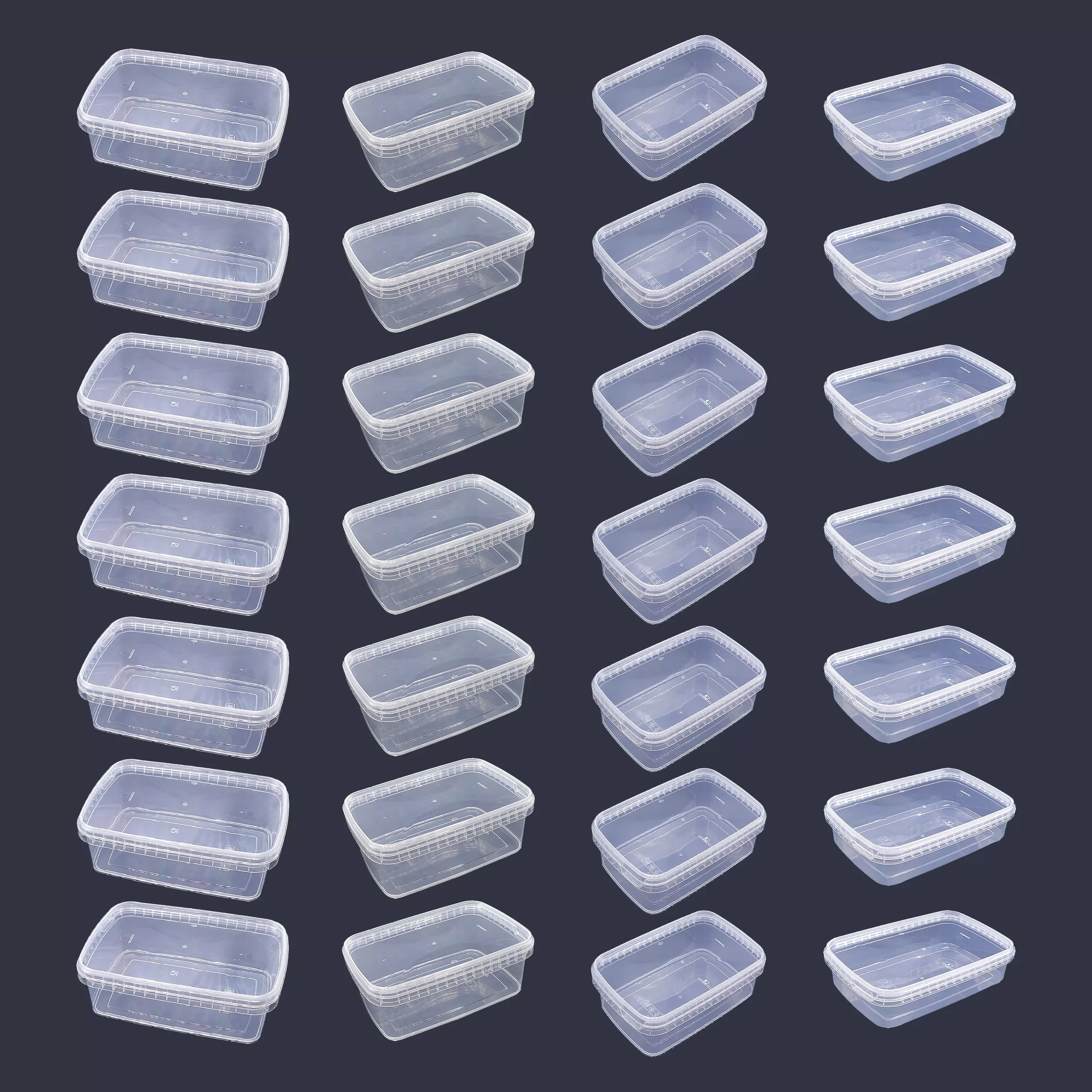 ظرف نگهدارنده پولاد پویش مدل فریزری کد 700-1000-1200-1500 بسته 28 عددی