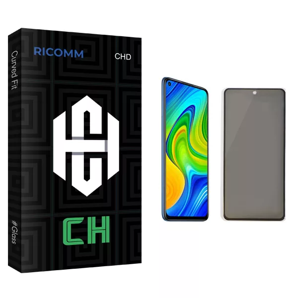 محافظ صفحه نمایش حریم شخصی ریکام مدل CH glass مناسب برای گوشی موبایل شیائومی Redmi Note 9s