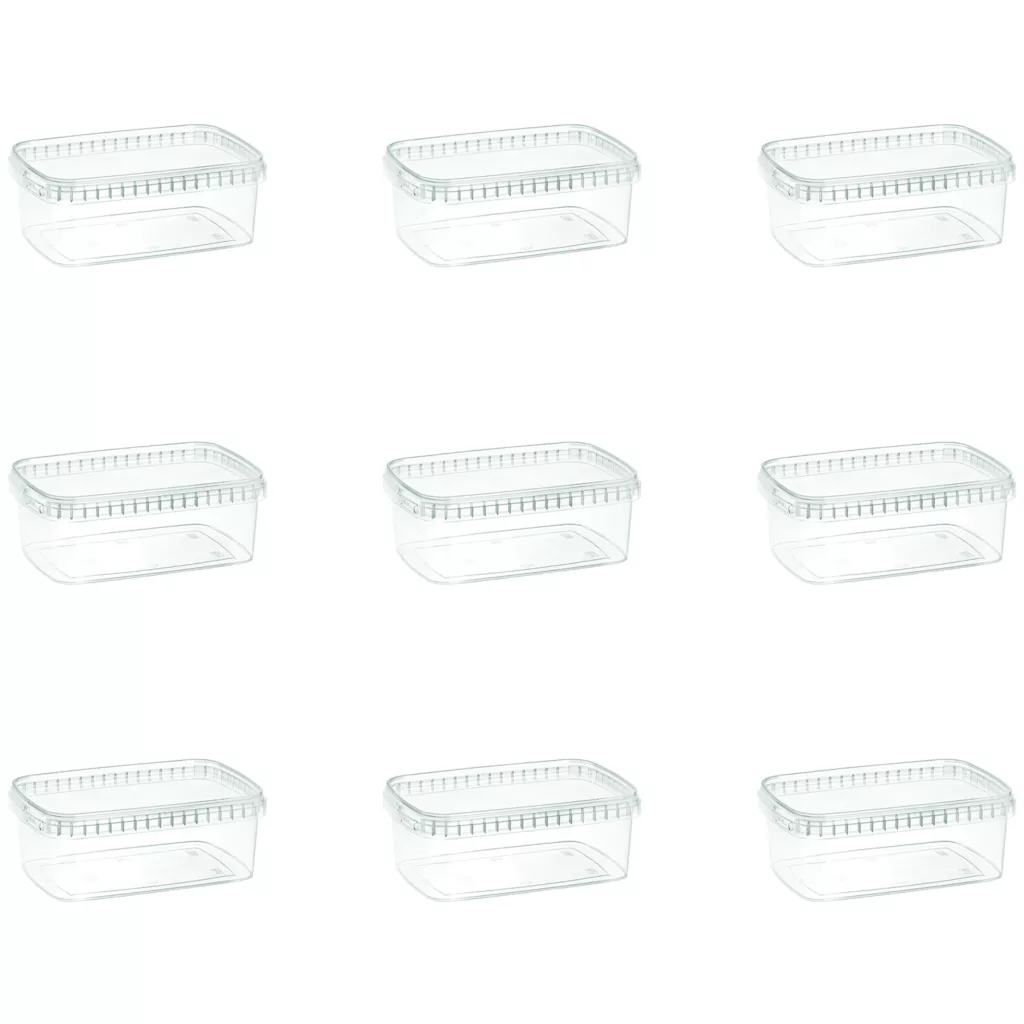 ظرف نگهدارنده طب پلاستیک مدل 1000C بسته 9 عددی