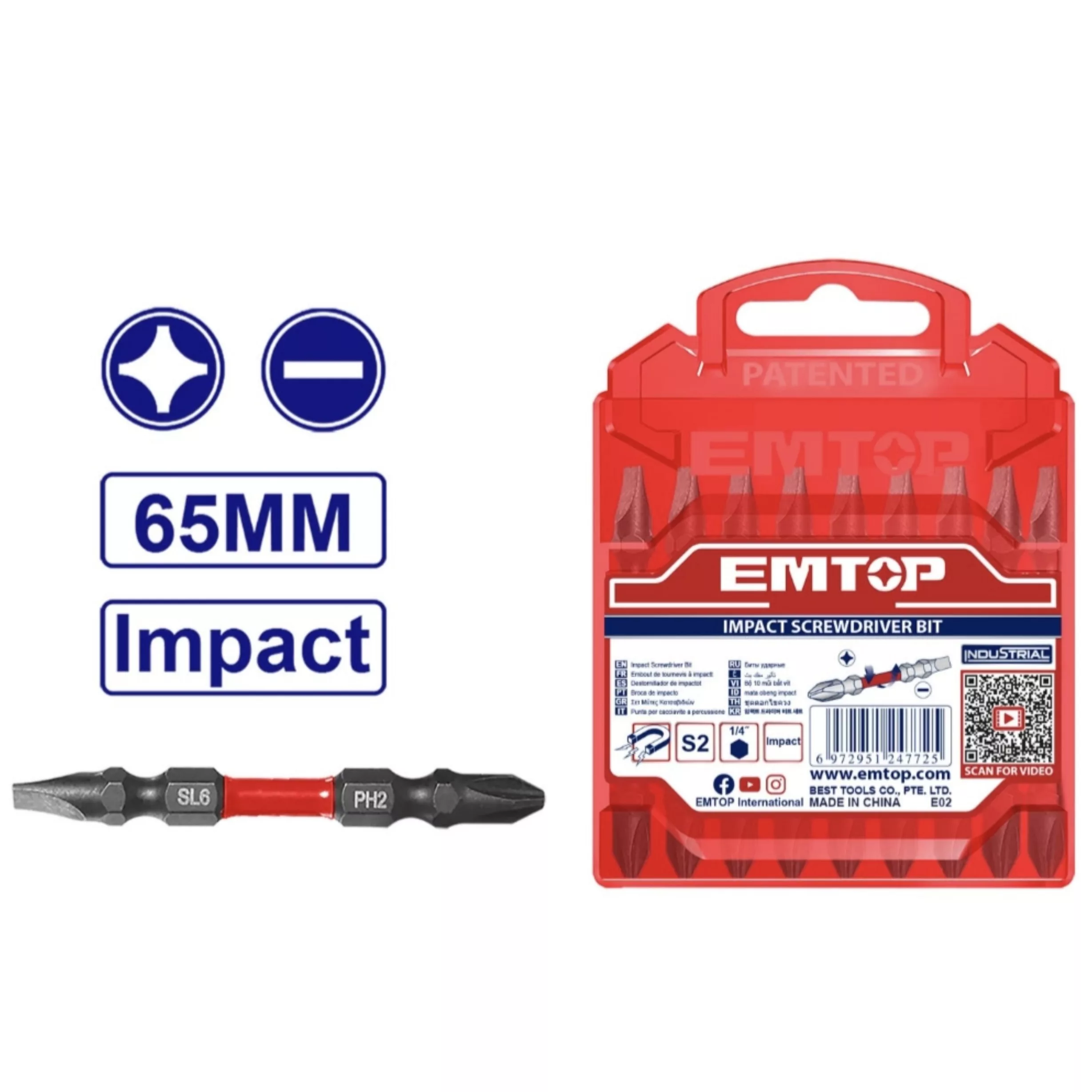 سری پیچ گوشتی یک سر چهارسو یک سر دو سو ایمتاپ مدل ESBTMHL133