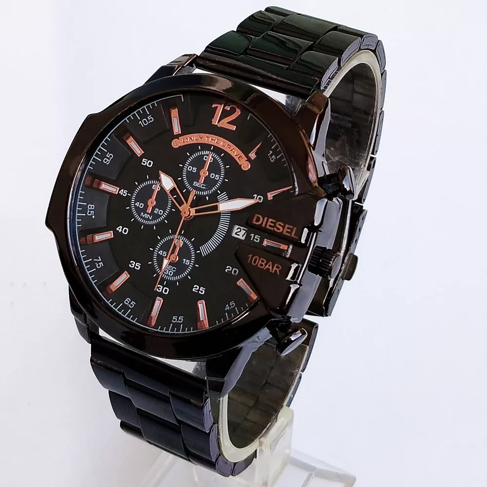 ساعت مچی عقربه‌ای مردانه مدل بند فلزی شاخدار