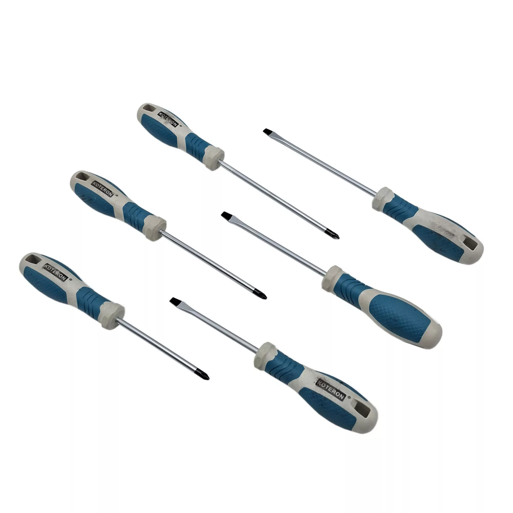 پیچ گوشتی چهارسو دوسو کوتران مدل 01 مجموعه 6 عددی