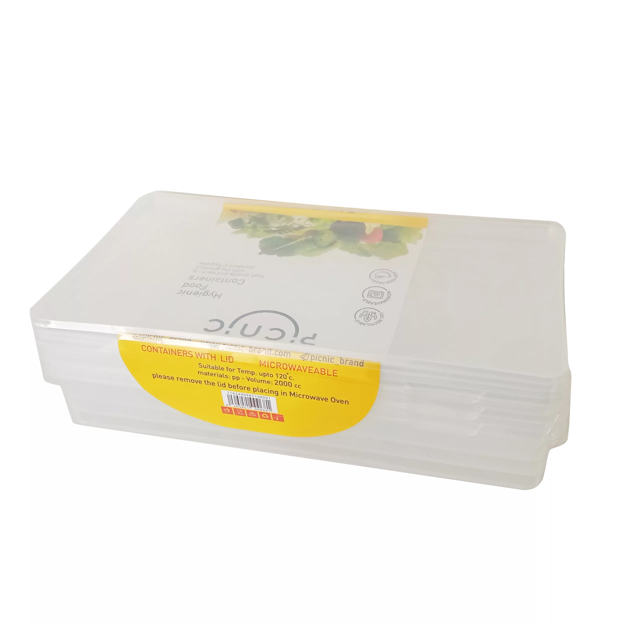 ظرف نگهدارنده پیکنیک مدل 2000 بسته 3 عددی