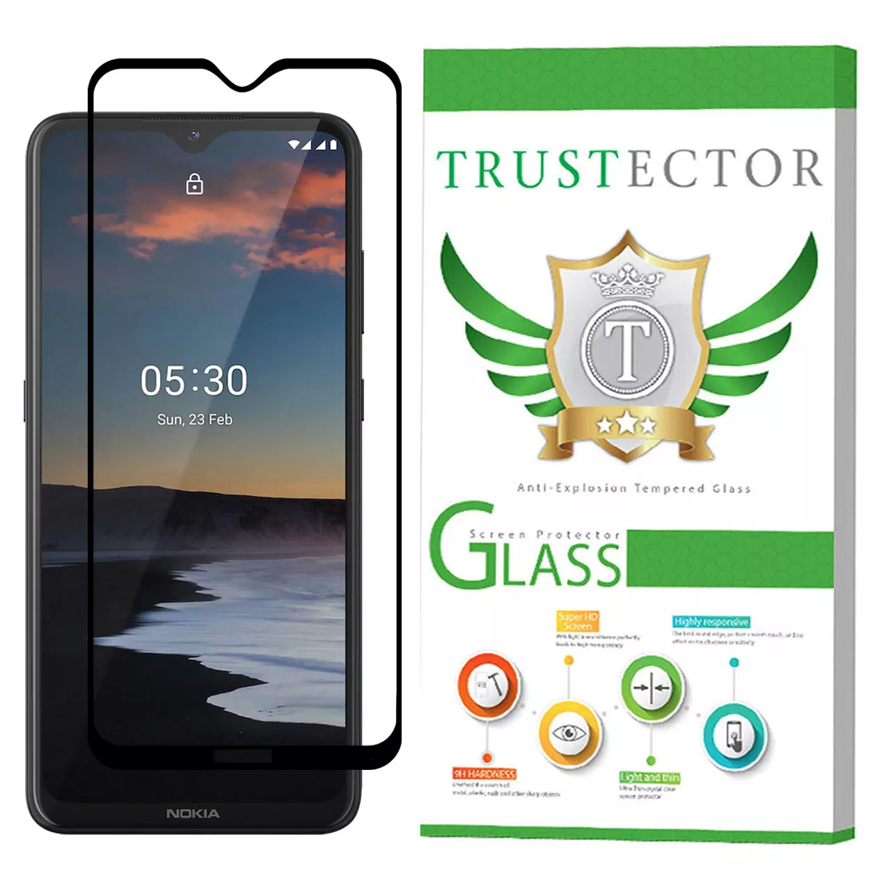 محافظ صفحه نمایش تراستکتور مدل GSS مناسب برای گوشی موبایل نوکیا 5.3 محافظ صفحه نمایش تراستکتور مدل GSS مناسب برای گوشی موبایل نوکیا 5.3