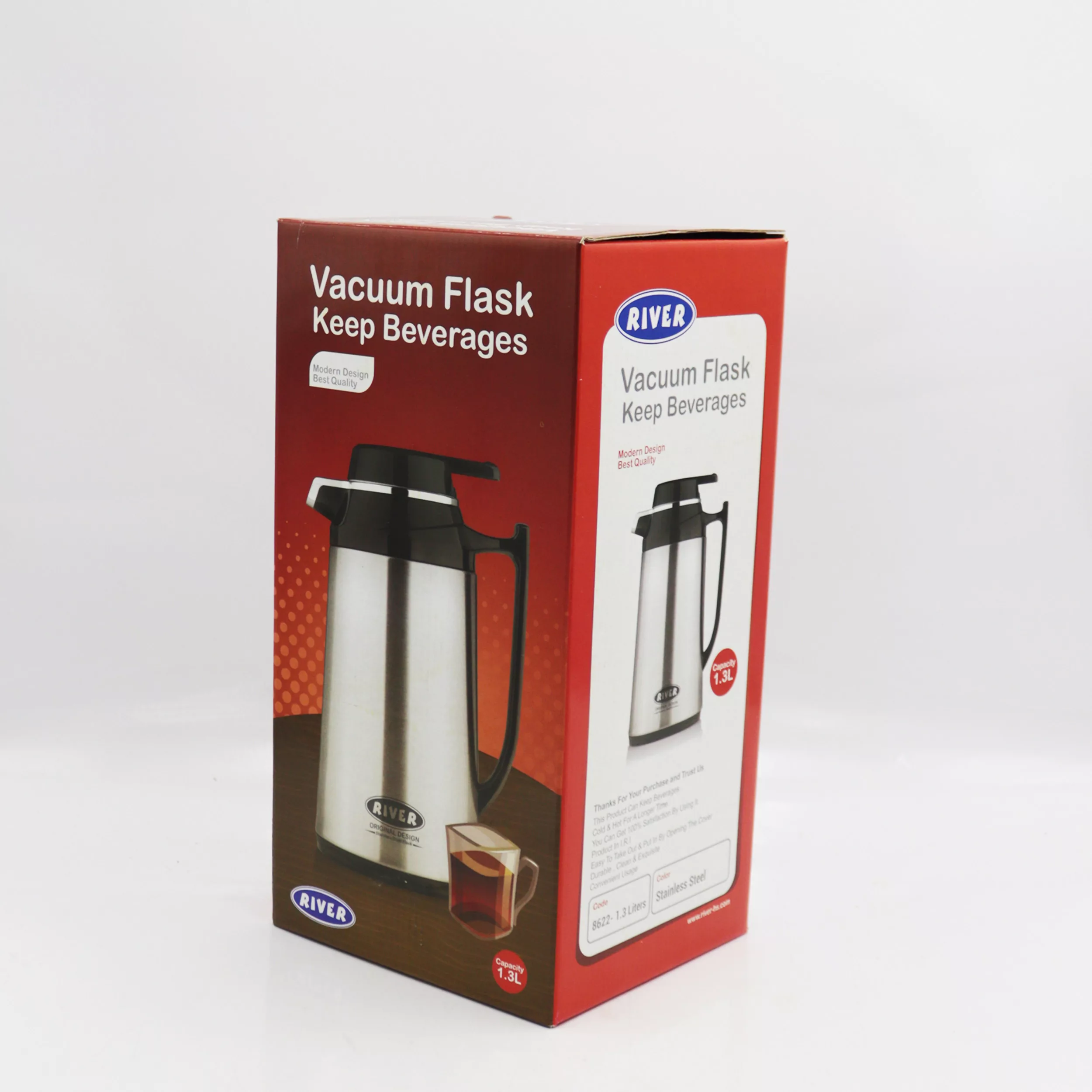 فلاسک ریور مدل YP-ESTIL-TAKGHOLO-8622  گنجایش 1.3 لیتر